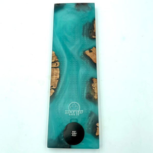 RED GUM BURL + bora bora cribbage board