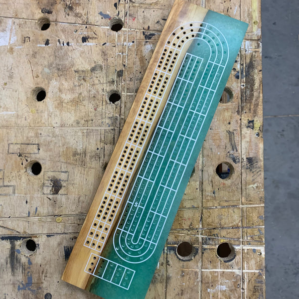 OLIVE + miami Cribbage Board with high contrast lines