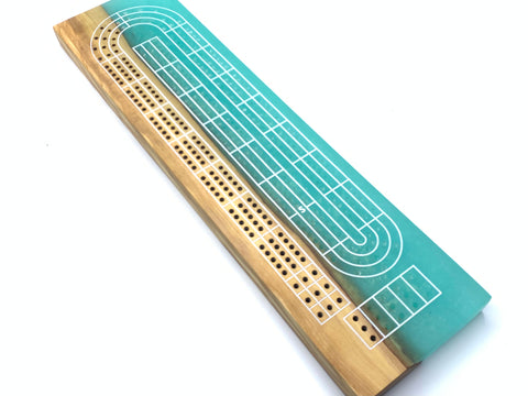 OLIVE + miami Cribbage Board with high contrast lines